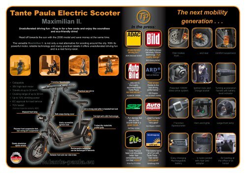 T ante P aula Electric Scooter - Tante Paula Elektroroller