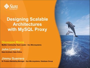 Designing Scalable Architectures with MySQL Proxy - The Data ...