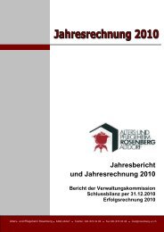 Jahresbericht und Jahresrechnung 2010 Bericht der - Rosenberg Uri