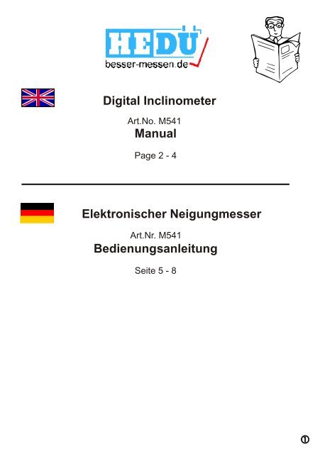 Digital Inclinometer Manual Elektronischer Neigungmesser ...