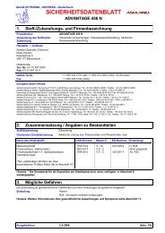 SICHERHEITSDATENBLATT ADVANTAGE 456 N Stoff ... - Roshard