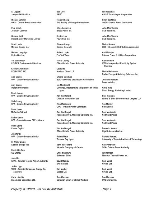 Registration list as of December 8 2008.pmd - APPrO - Association ...