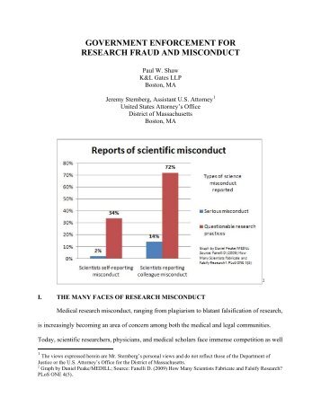 government enforcement for research fraud and misconduct