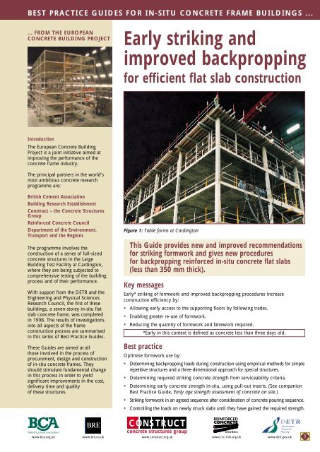 Early striking and improved backpropping - BRE projects website