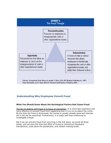 Understanding Why Employees Commit Fraud - fis.ncsu.edu