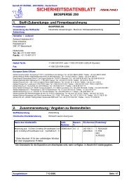 1. SICHERHEITSDATENBLATT BIOSPERSE 250 Stoff ... - Roshard