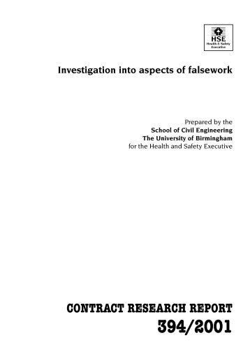 Investigation into aspects of falsework - HSE