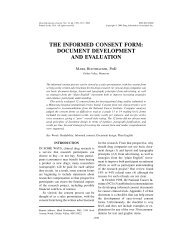 the informed consent form: document development and evaluation