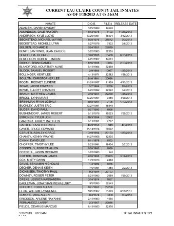 chippewa county jail roster chippewa county jail roster