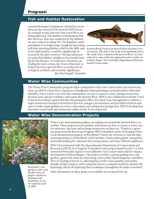 2008 Annual Report (PDF) - Ipswich River Watershed Association