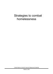 Strategies to combat homelessness - UN-HABITAT - United Nations ...