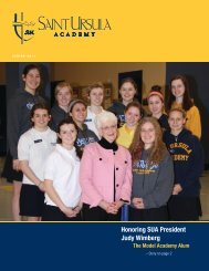 Honoring SUA President Judy Wimberg - Saint Ursula Academy