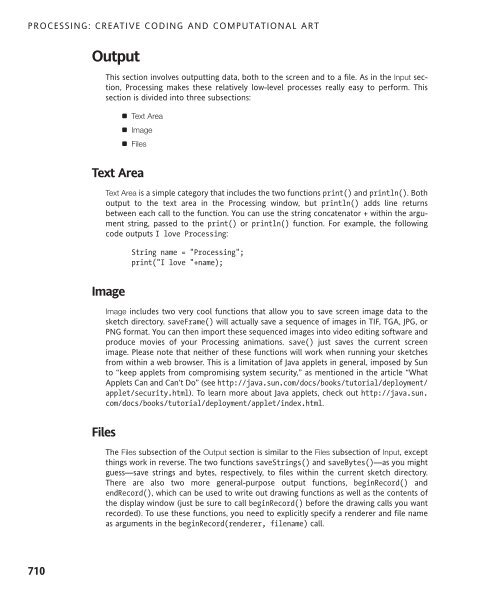 Processing: Creative Coding and Computational Art