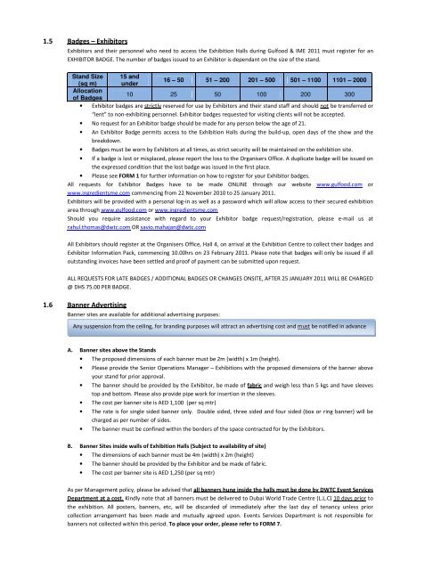 Gulfood 2011 Exhibitor Manual - IFEX Philippines