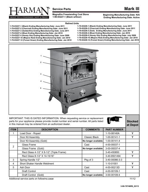 Installation and Operating Manual Magnafire Series Coal Stoves ...