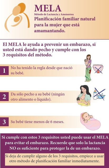 Planificación familiar natural para la mujer que está amamantando 