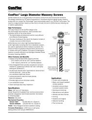 ConFlex Large Diameter Masonry Anchors - Infastech
