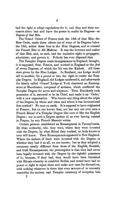 Masonic Origines (1887) - The Masonic Trowel