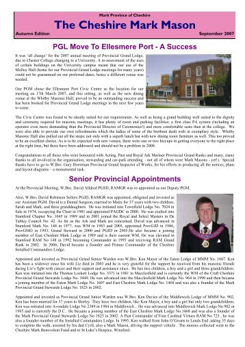 Issue 8 Sept 07 as issued - Mark Masons of Cheshire