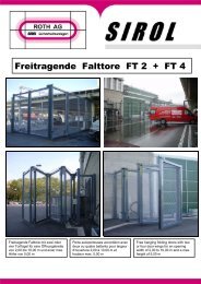 Freitragende Falttore FT 2 + FT 4