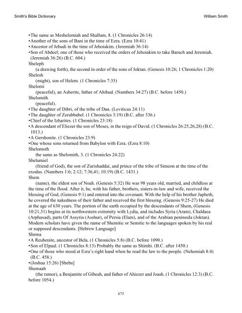Smith's Bible Dictionary.pdf - Online Christian Library