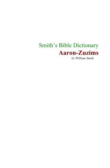 Smith's Bible Dictionary - El Camino Santiago