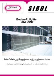 Boden-Rollgitter mit Doppelbehang und hydraulischem Antrieb