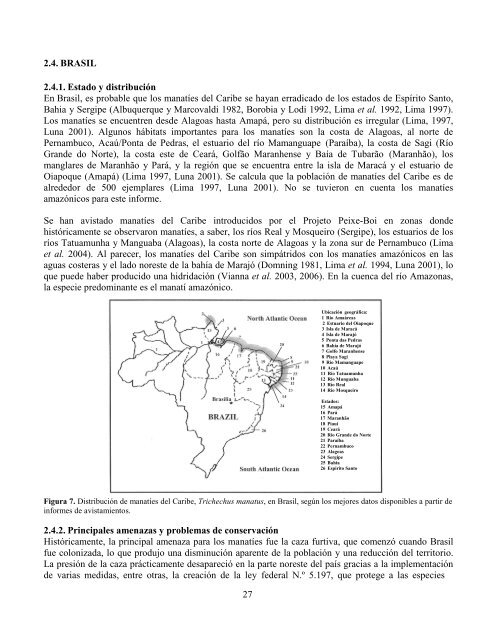 Plan de Manejo Regional para el Manatí de las Indias Occidentales