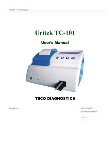 Uritek TC-101 - QuickMedical