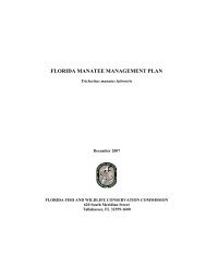 florida manatee management plan - Florida Fish and Wildlife ...