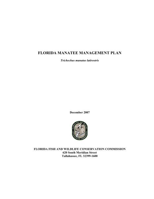 florida manatee management plan florida fish and wildlife