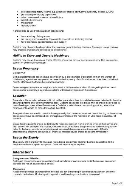 Paracetamol + Codeine - Medsafe