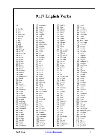 9117 English Verbs - dilFORUM