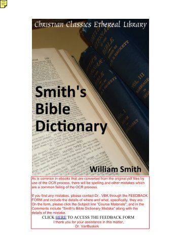 smith's bible dictionary 1884 - Salt Lake Bible College