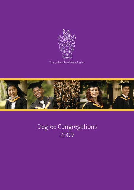 Degree Congregations 2009 - The University of Manchester