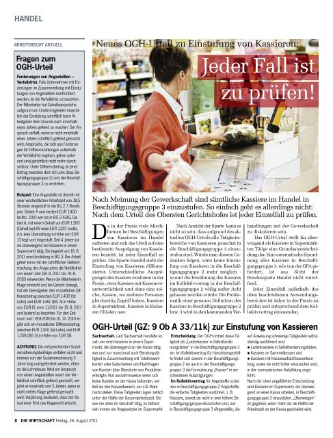 Die Wirtschaft Nr. 34 vom 26. August 2011