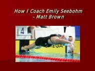 How I Coach Emily Seebohm - Matt Brown - Fina