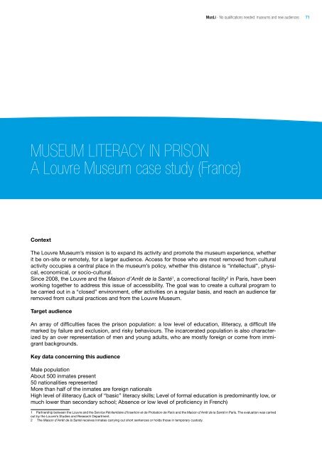 MusLi (Museums Literacy) - Fondazione Fitzcarraldo