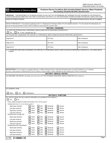 VA Form 21-0960C-10 - Veterans Benefits Administration - US ...