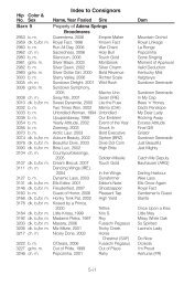 Index to Consignors - Keeneland