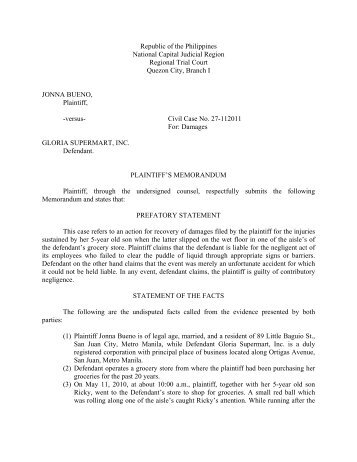 memorandum 14424 - Supreme Court of the Philippines