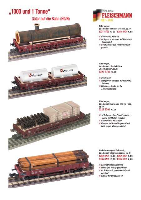 „1000 und 1 Tonne“ Güter auf die Bahn (H0/N) - Fleischmann-HO