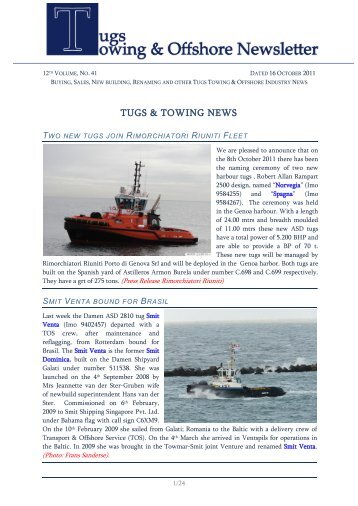 Download Newsletter 41 2011 - Towingline.com