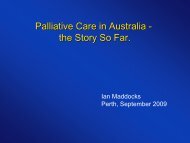 Professor Ian Maddocks - Palliative Care Australia