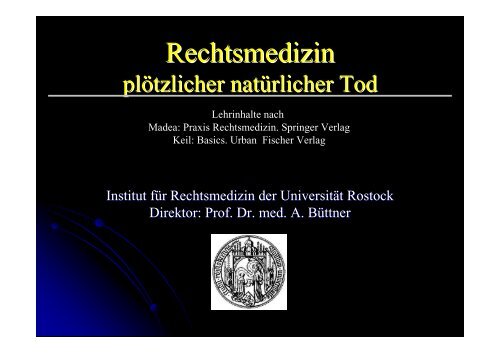 plötzlicher natürlicher Tod mit SID - Institut für Rechtsmedizin ...