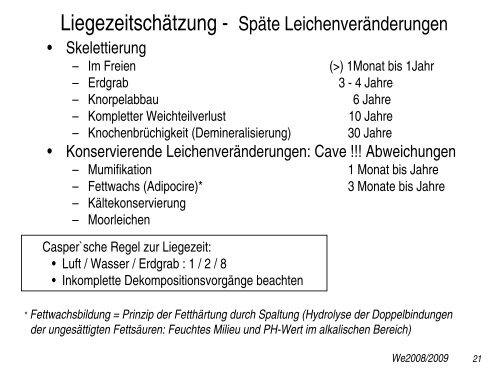 Rechtsmedizin Vorgeschichte - Institut für Rechtsmedizin ...