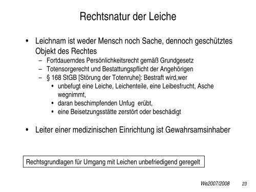 Rechtsmedizin Vorgeschichte - Institut für Rechtsmedizin ...