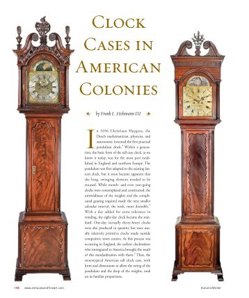 Clock Cases in American Colonies - Antiques and Fine Art