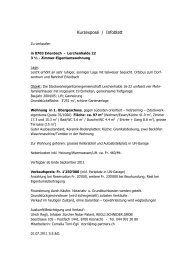 Kurzexposé / Infoblatt - Regli Schnider Grob - Rechtsberatung, Steuer