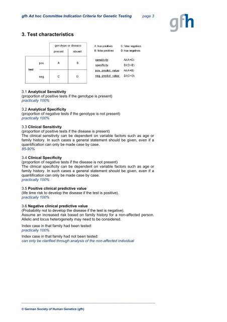 Indication Criteria for Genetic Testing - EuroGentest